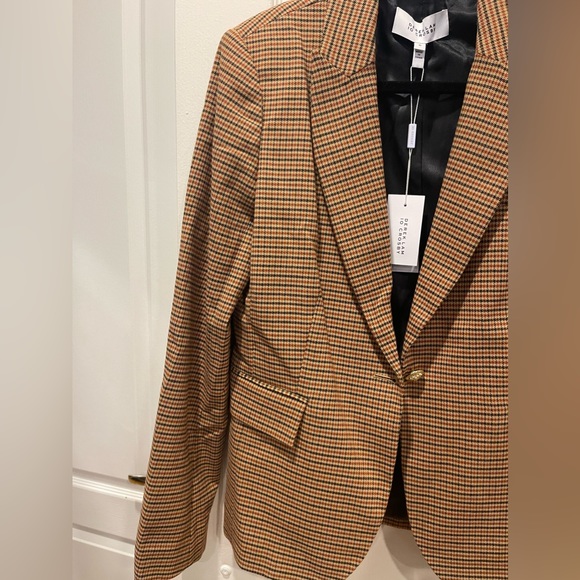Derek Lam 10 Crosby rust Multicolor blazer with gold buttons size 10 - Picture 3 of 3
